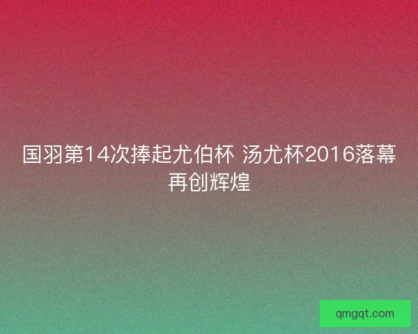 国羽第14次捧起尤伯杯 汤尤杯2016落幕再创辉煌